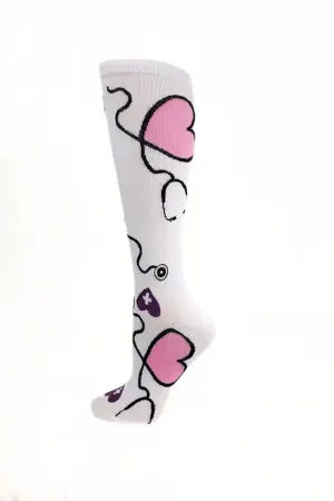 Pro-Motion Women's Compression Socks | White Stethoscopes