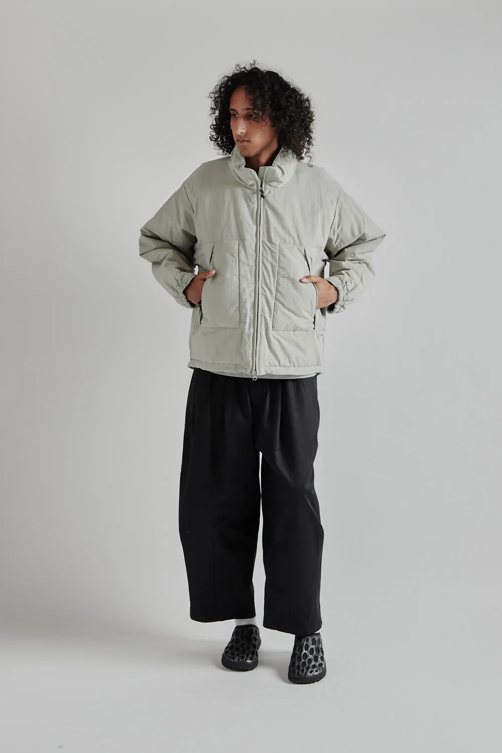 Puffer Mil Jacket - Light Grey