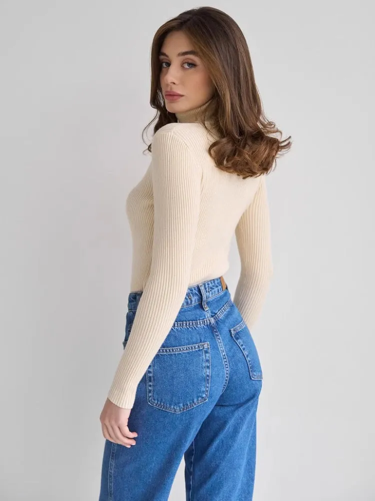 Pullover High-Neck Winter Base Layer Top