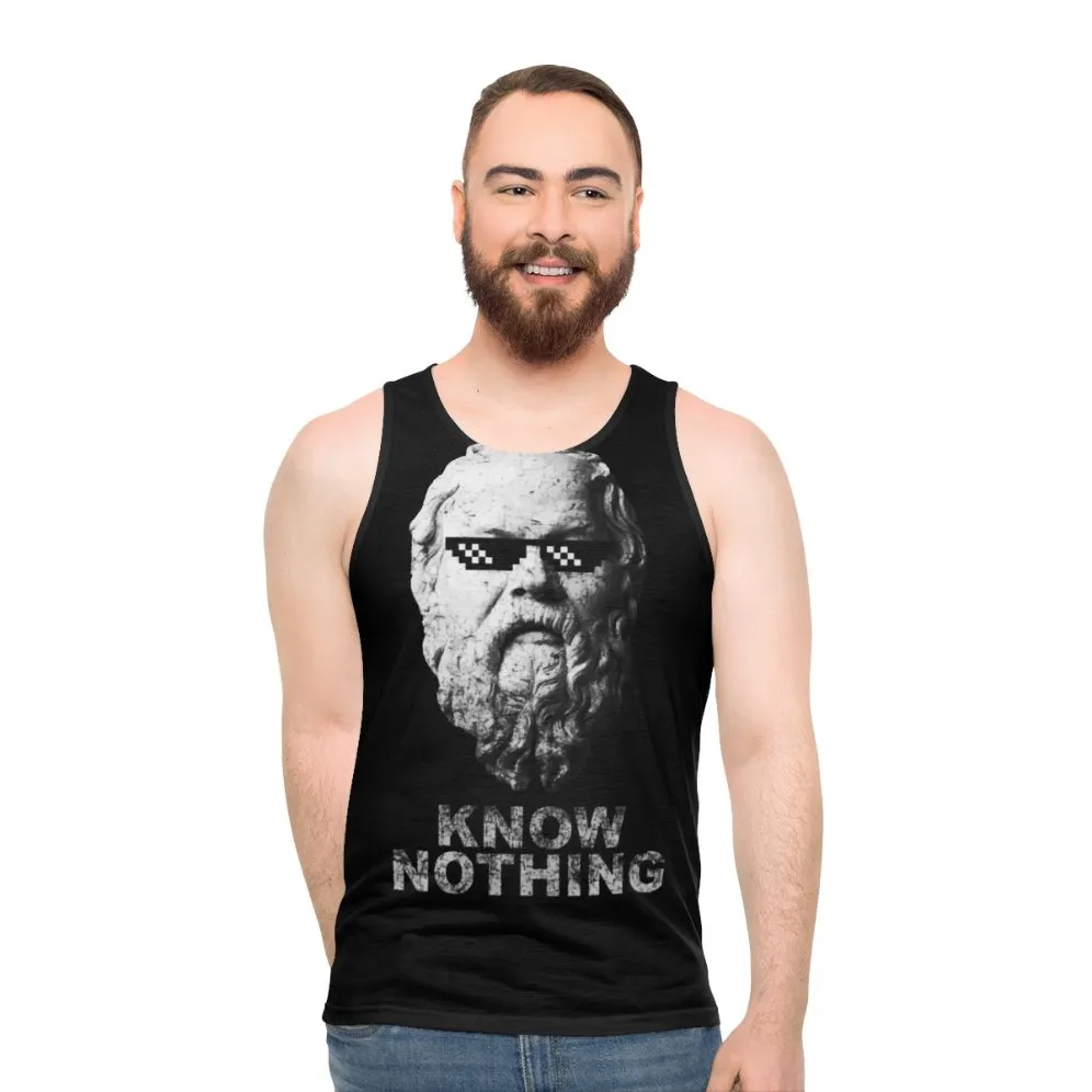 "Know Nothing" Unisex Tank Top for Critical Thinkers