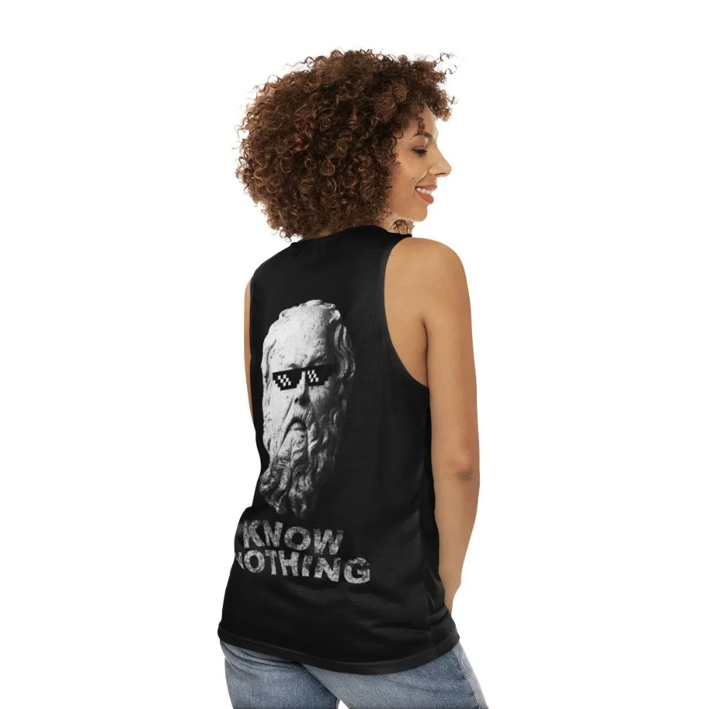 "Know Nothing" Unisex Tank Top for Critical Thinkers