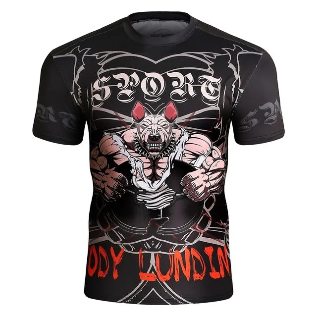 Rash Guard Compression T Shirt Mens Short Sleeve Different Styles SALE