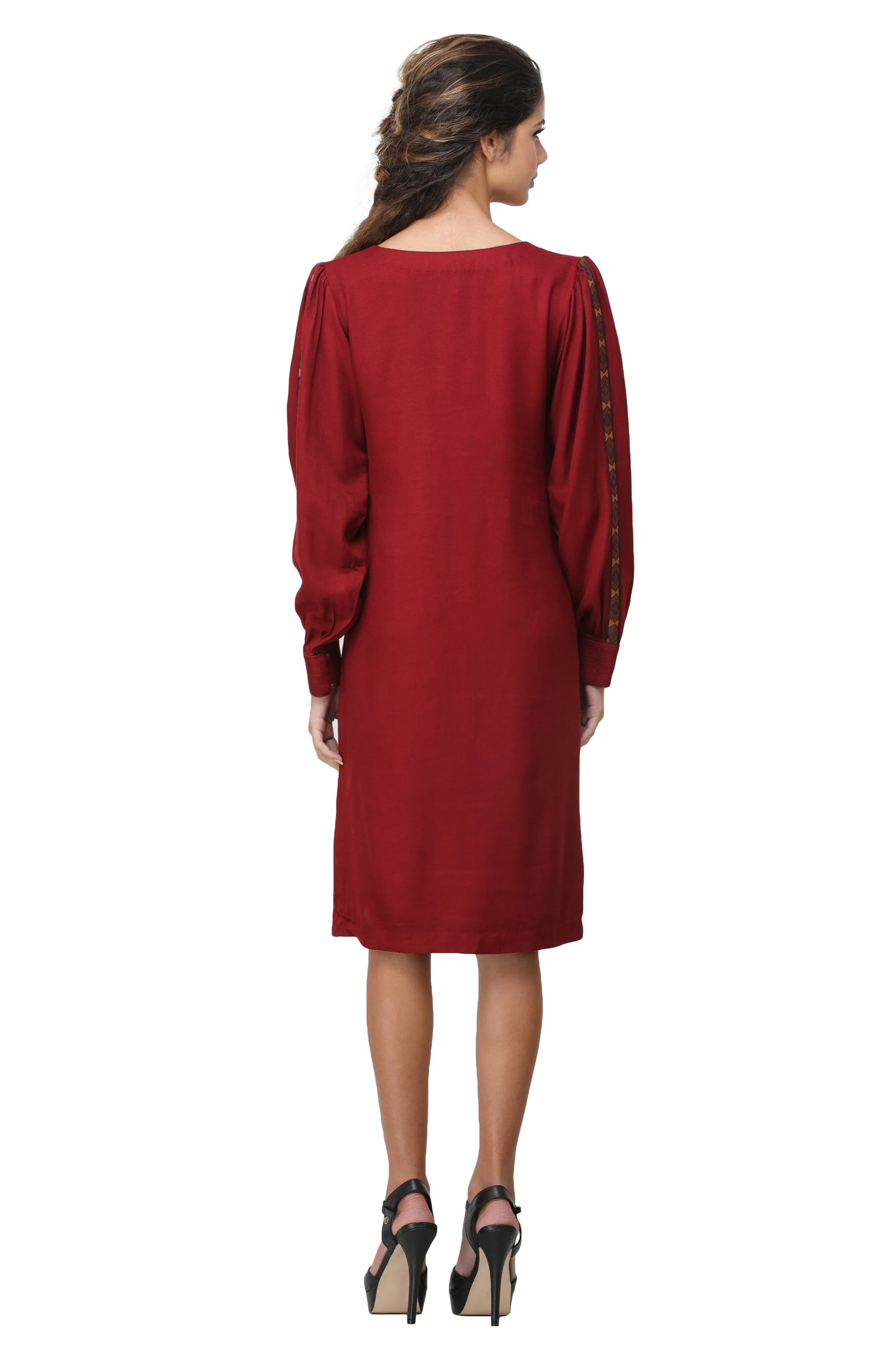 Red Embroidered Dress