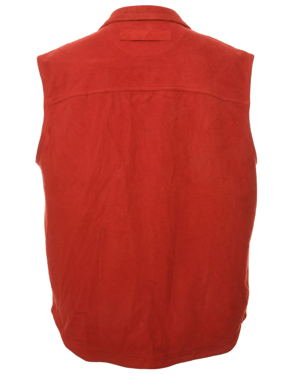 Red Fleece Vest - L