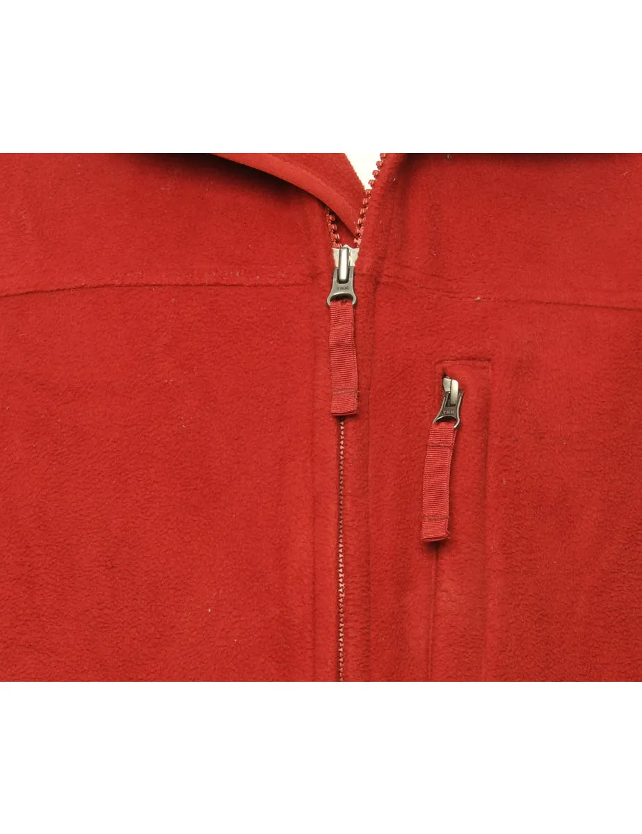 Red Fleece Vest - L