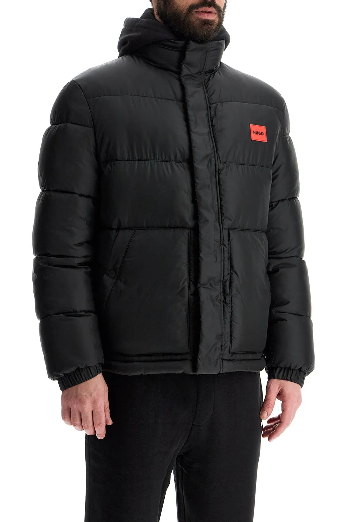 Regular Fit Black Puffer Jacket