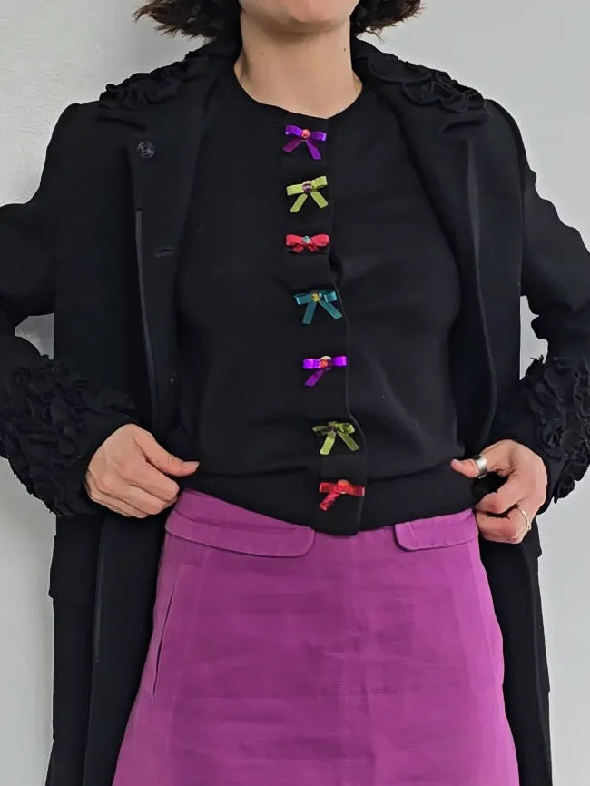 Rhinestone Bow Knit (M)