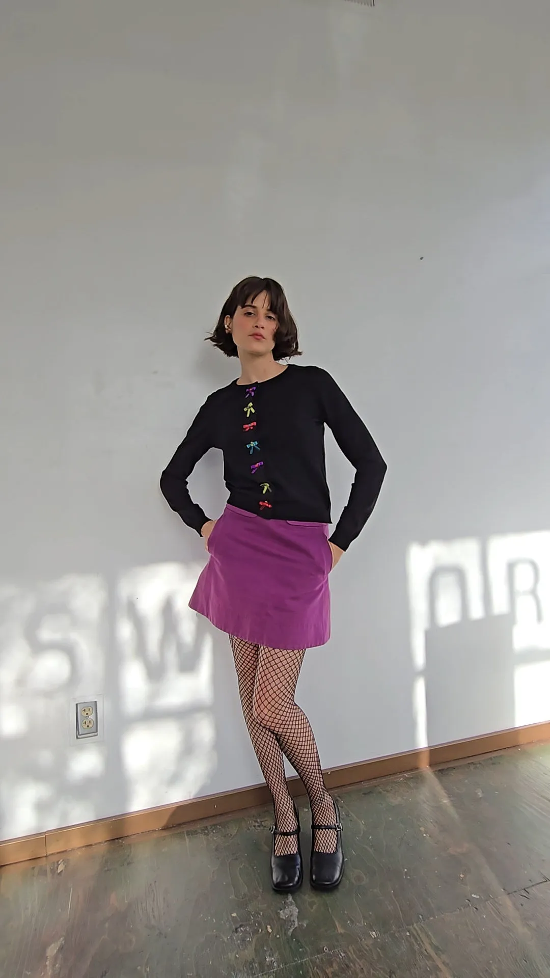 Rhinestone Bow Knit (M)