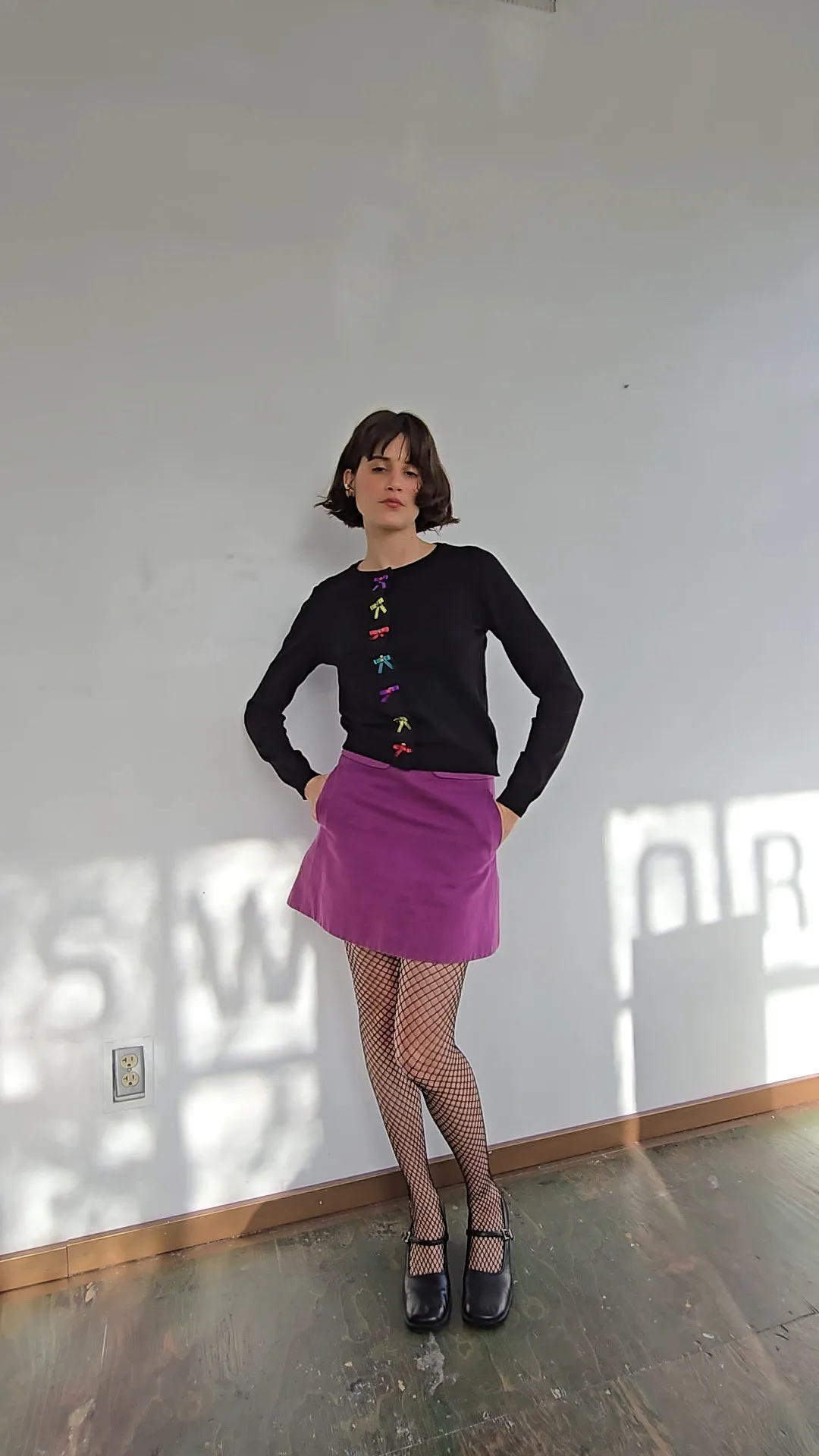 Rhinestone Bow Knit (M)