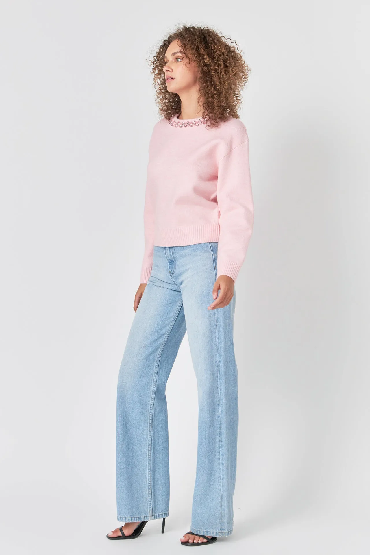Rhinestone Knit Top