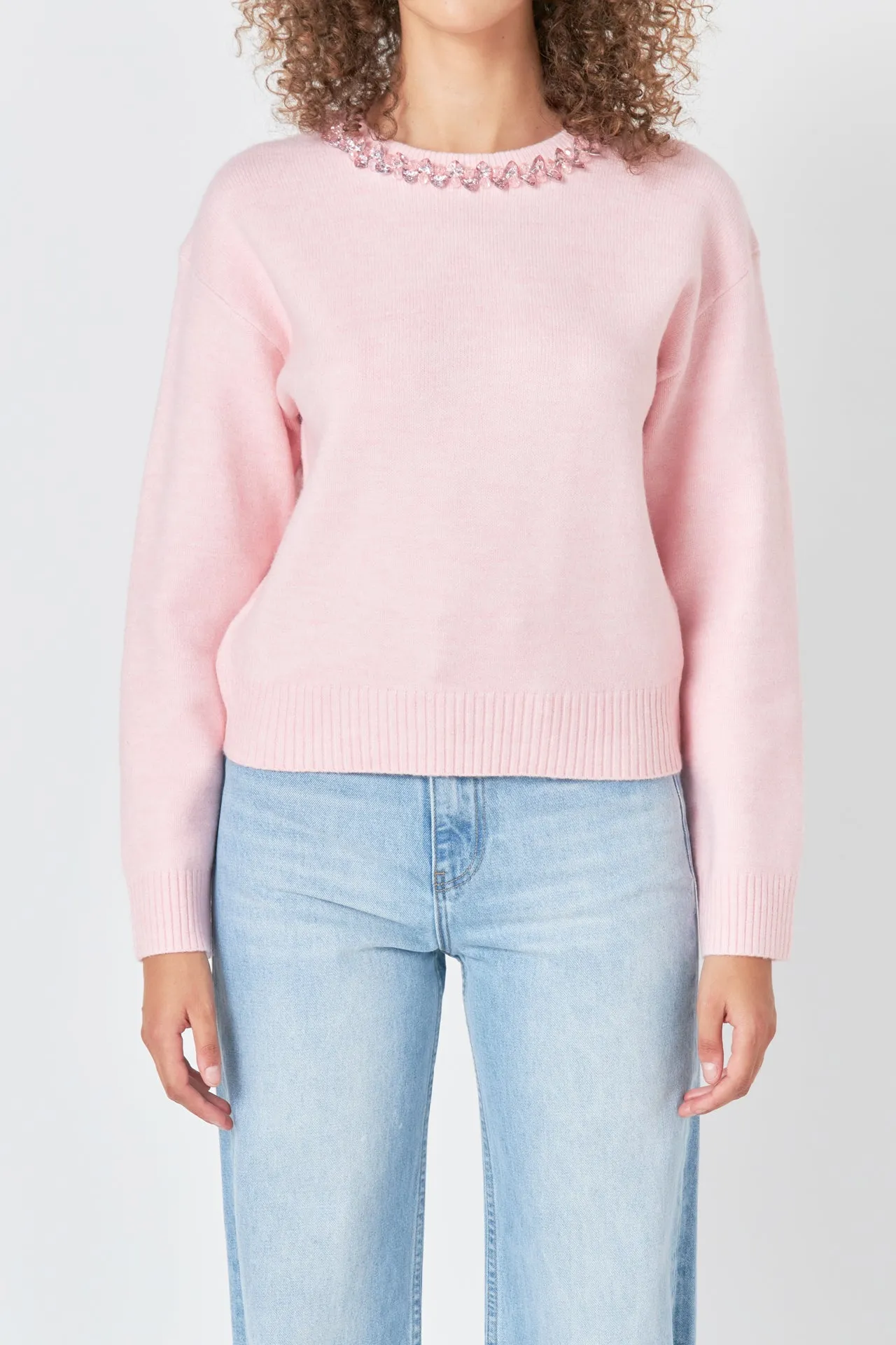 Rhinestone Knit Top