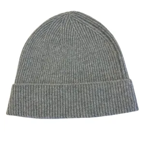 Ribbed Cashmere Beanie in Sea Green