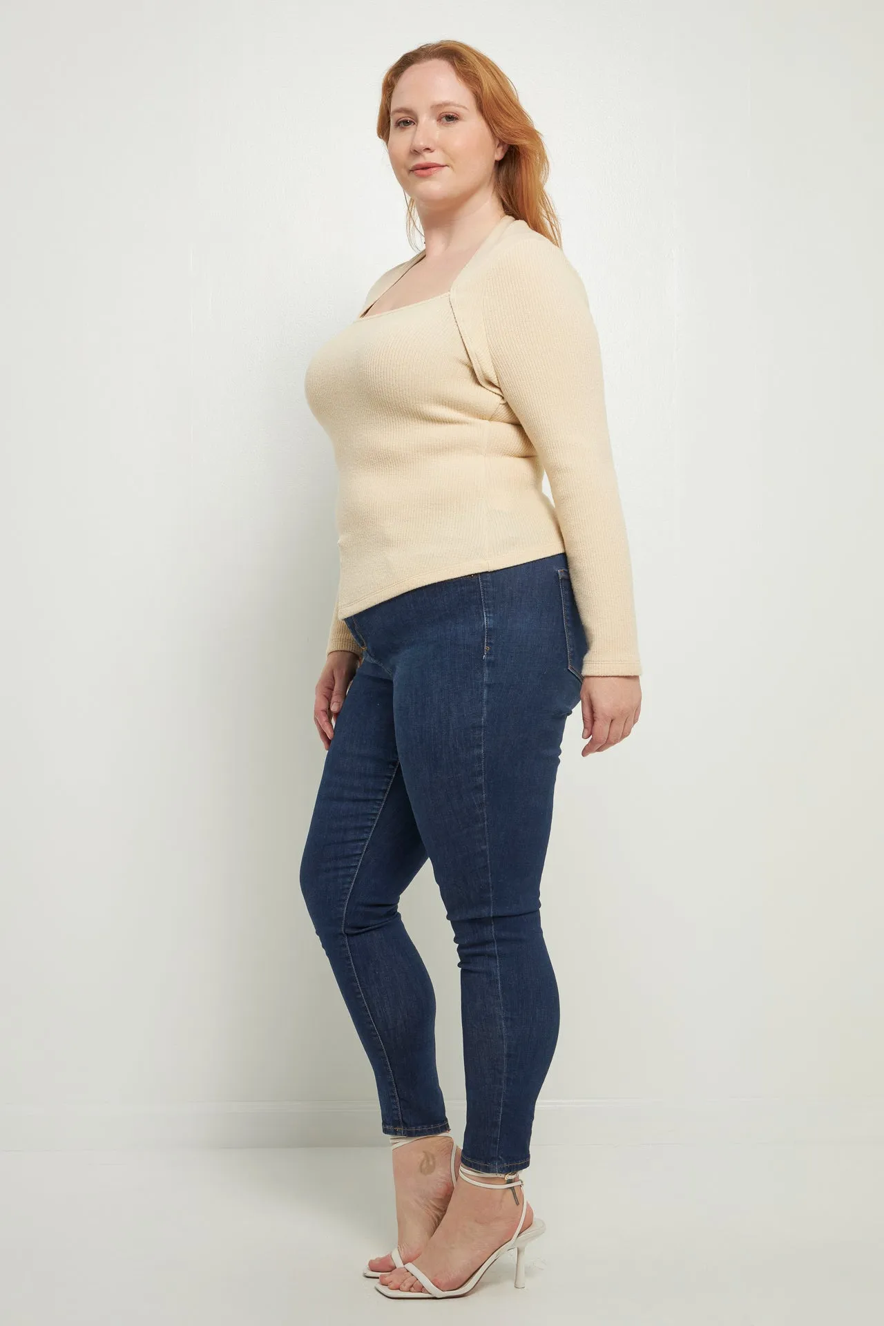 Ribbed Fitted Knit Top