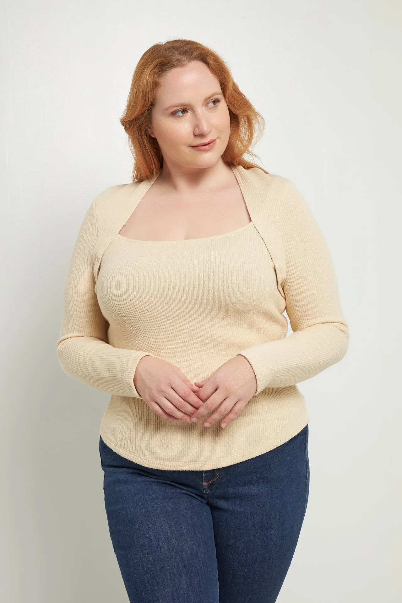 Ribbed Fitted Knit Top