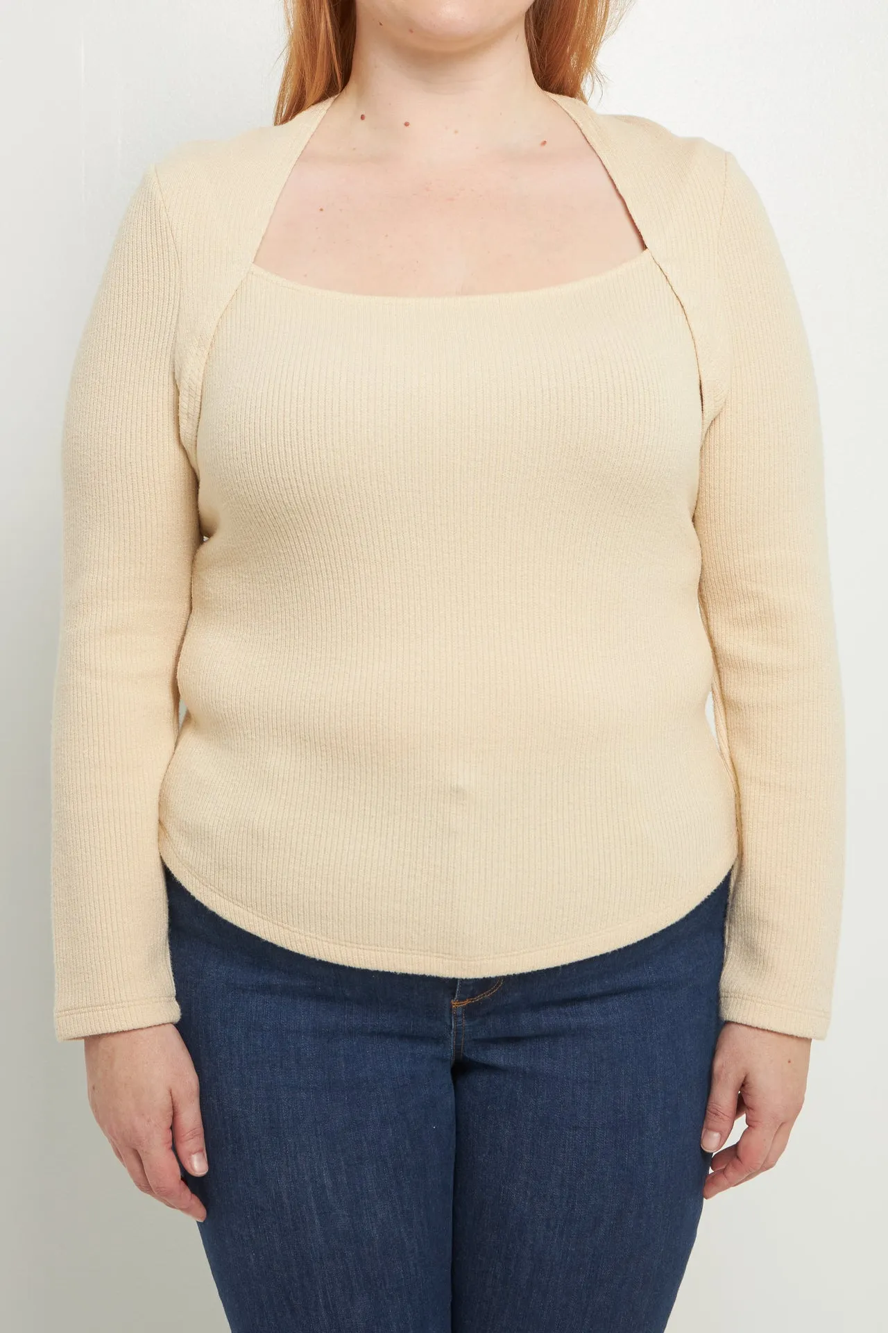Ribbed Fitted Knit Top