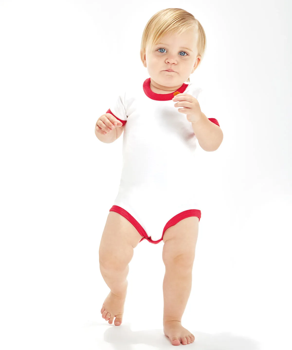 Ringer bodysuit | White/Nautical Navy