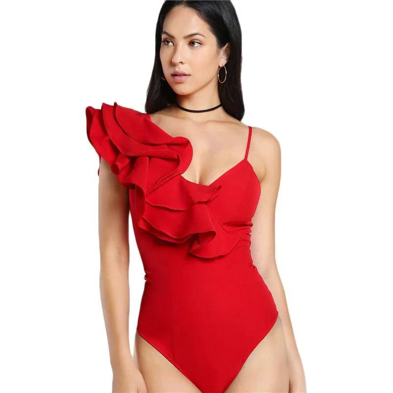 ROE’S RUFFLED ONE BODYSUIT