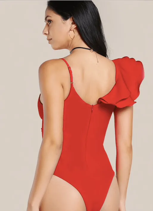 ROE’S RUFFLED ONE BODYSUIT