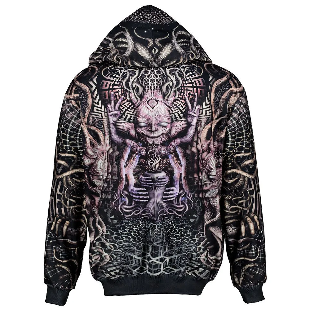 Sacred Geometry Hoodie | Fractal Hoodie | Psy Clothing | Festival Hoodie | Psychedelic Sweater | Set & Setting (HD)