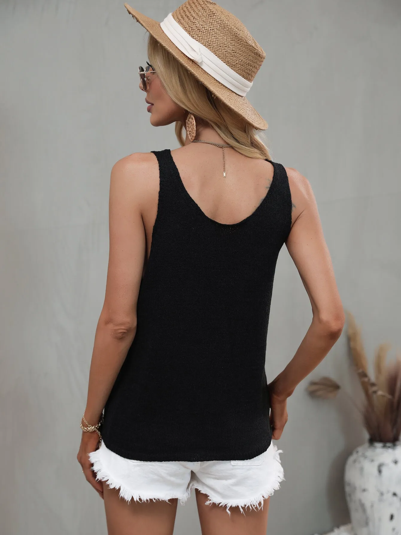 Scoop Neck Knit Tank