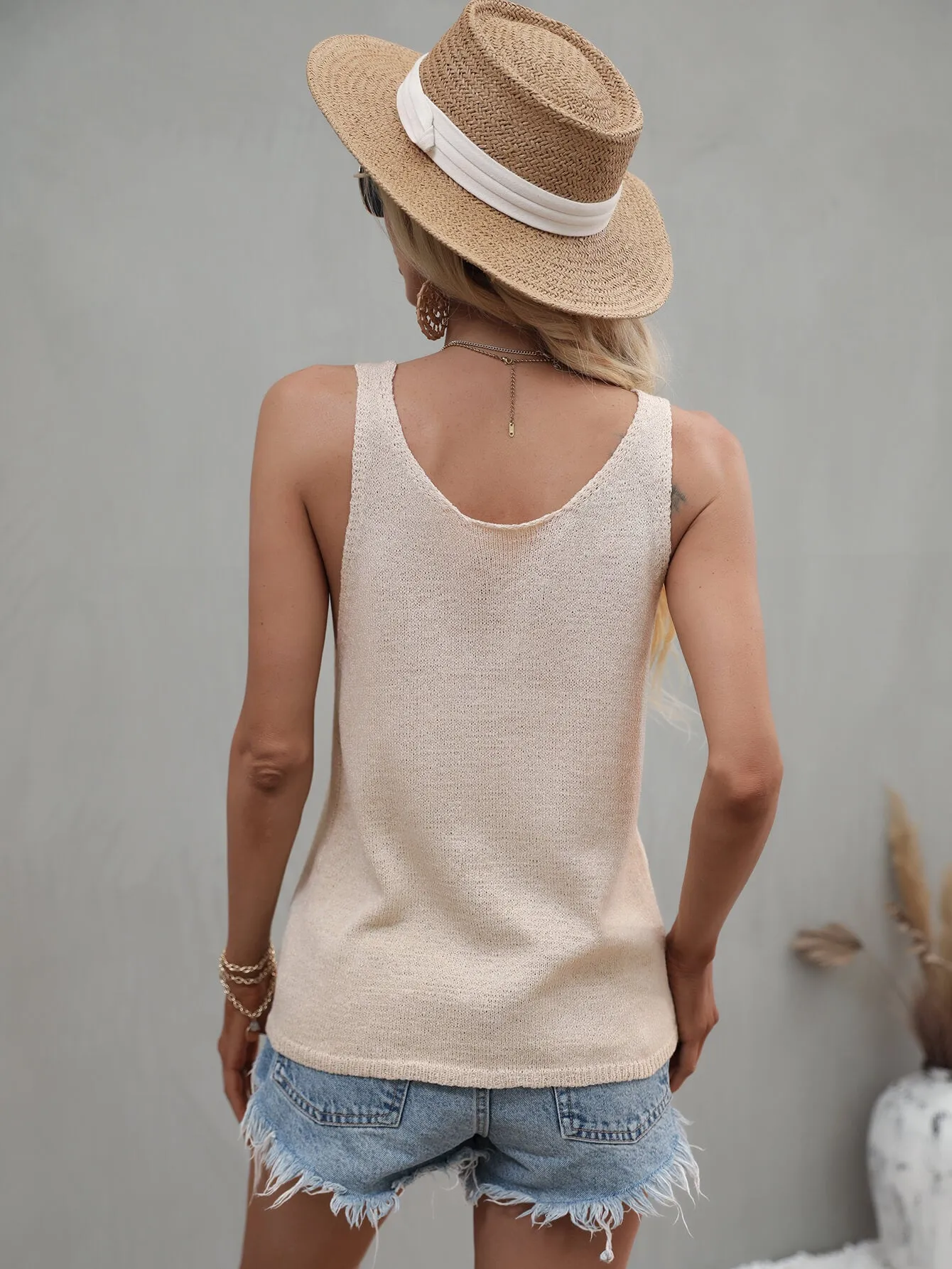 Scoop Neck Knit Tank