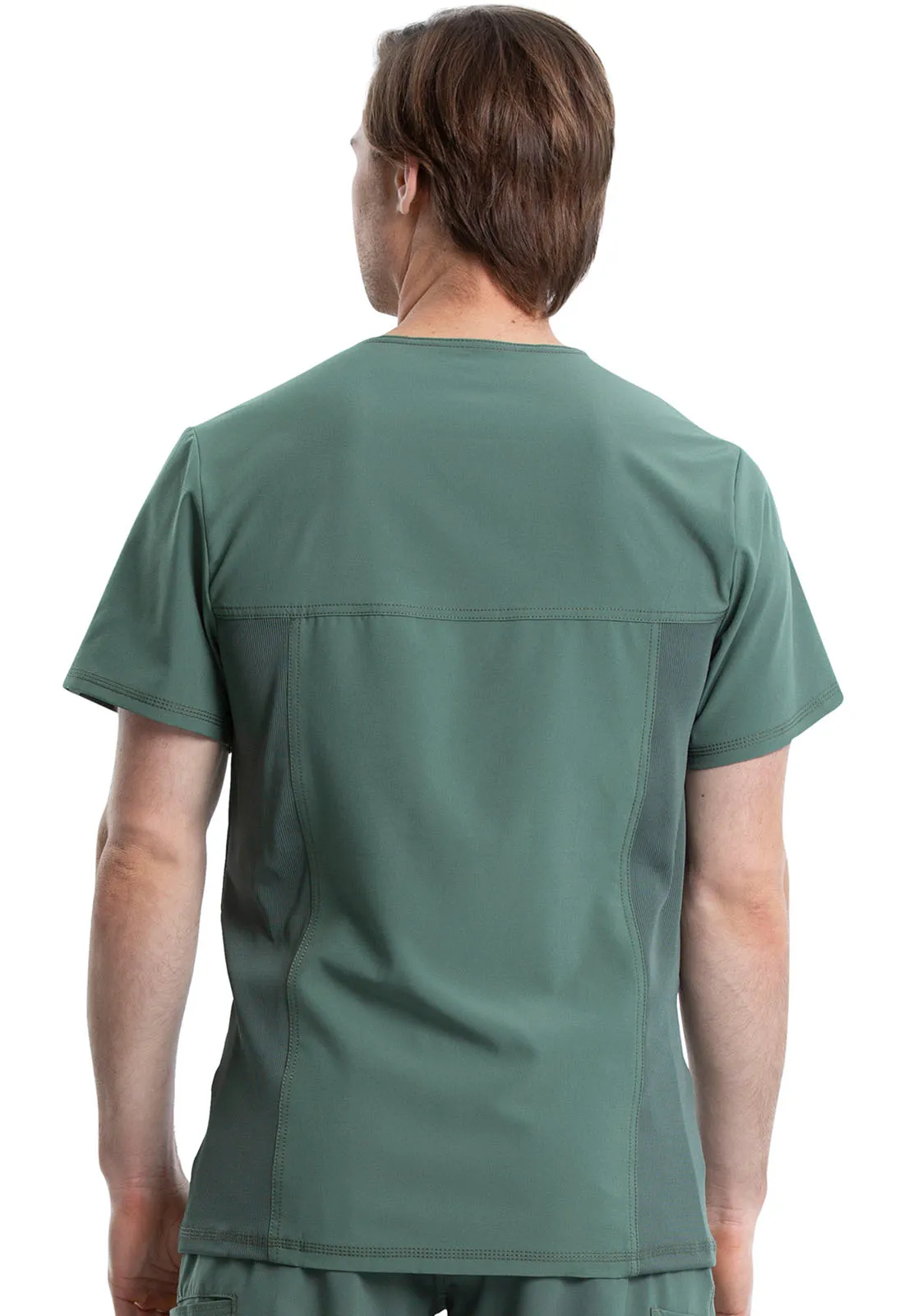Scrub Top - Cherokee Infinity Men's V-Neck Top - Olive, CK900A