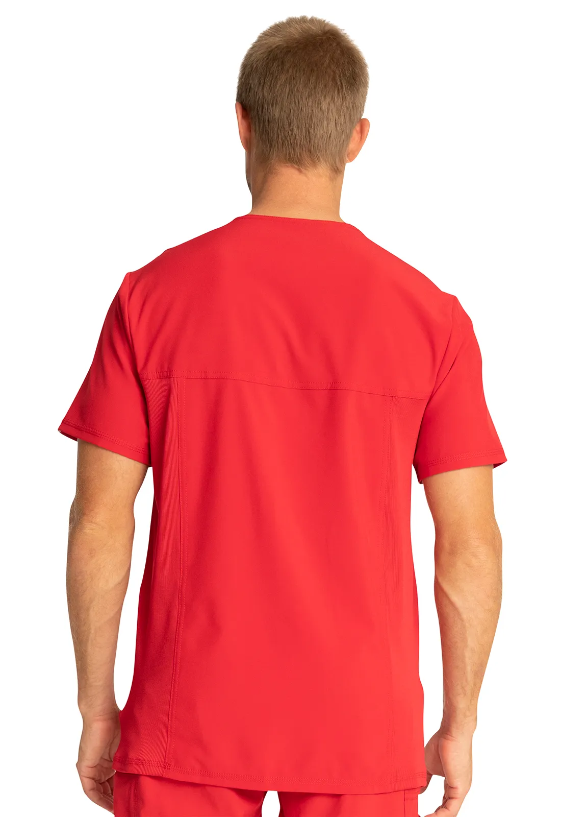 Scrub Top - Cherokee Infinity Men's V-Neck Top - Red, CK900A