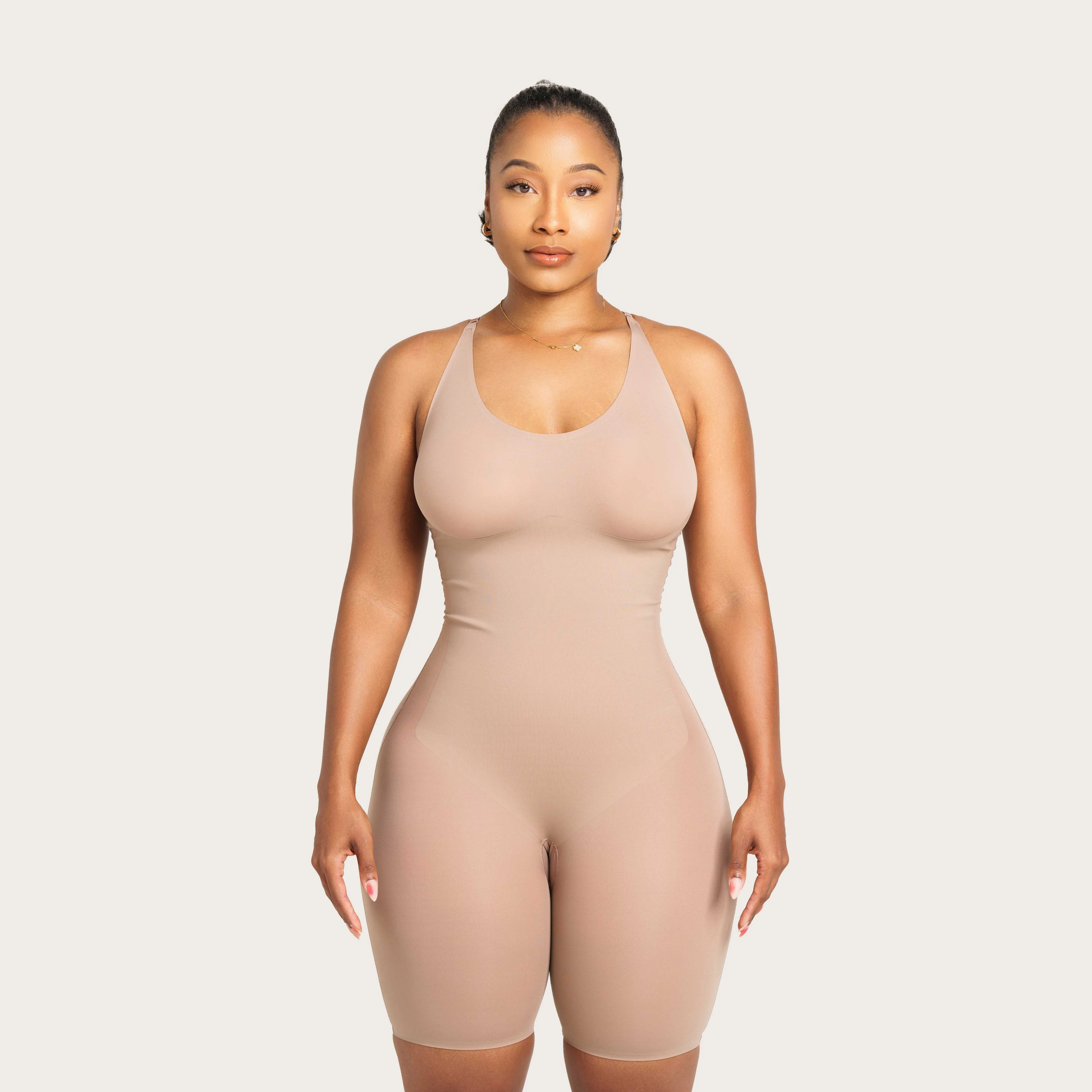 Seamless Above Knee High Compression Bodysuit
