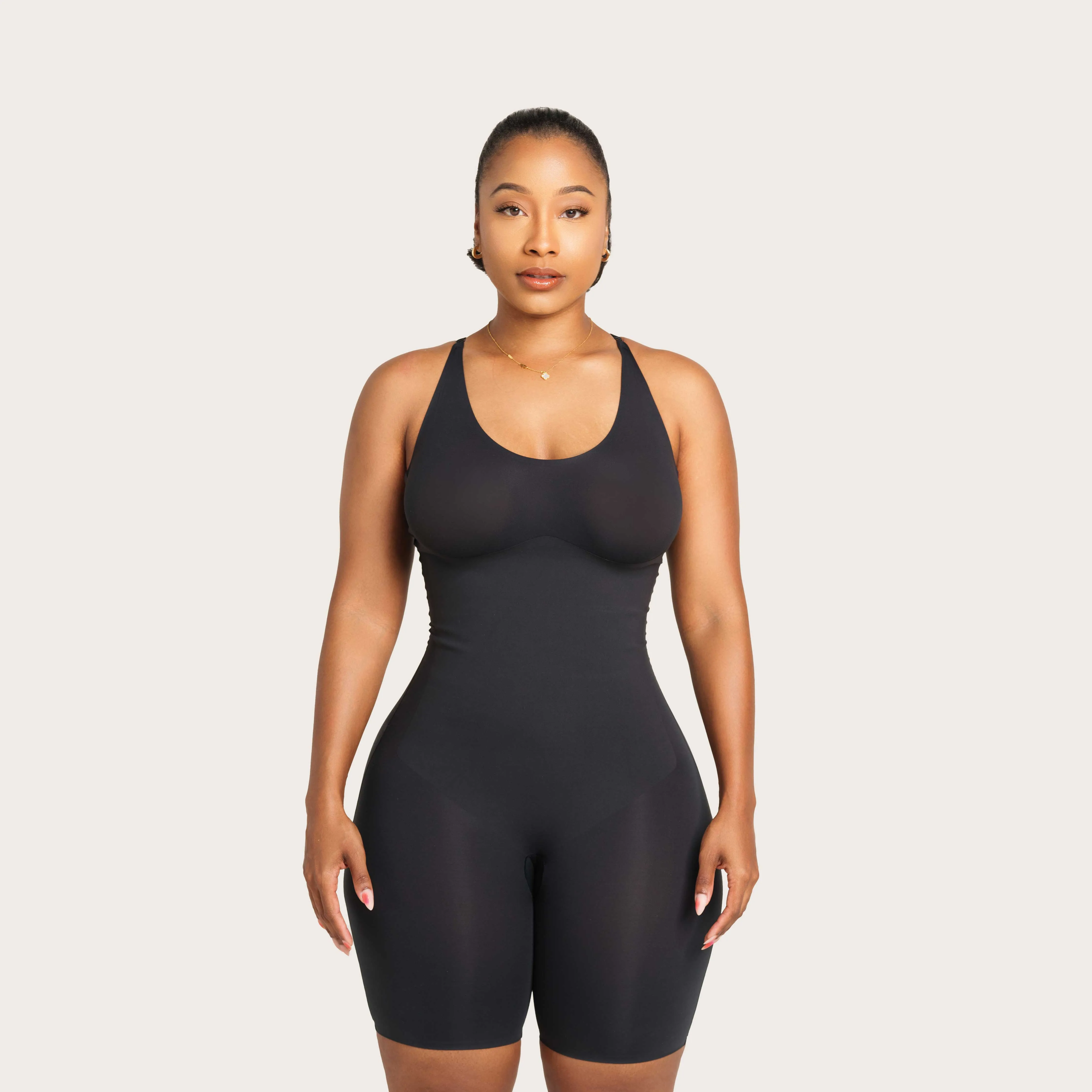 Seamless Above Knee High Compression Bodysuit