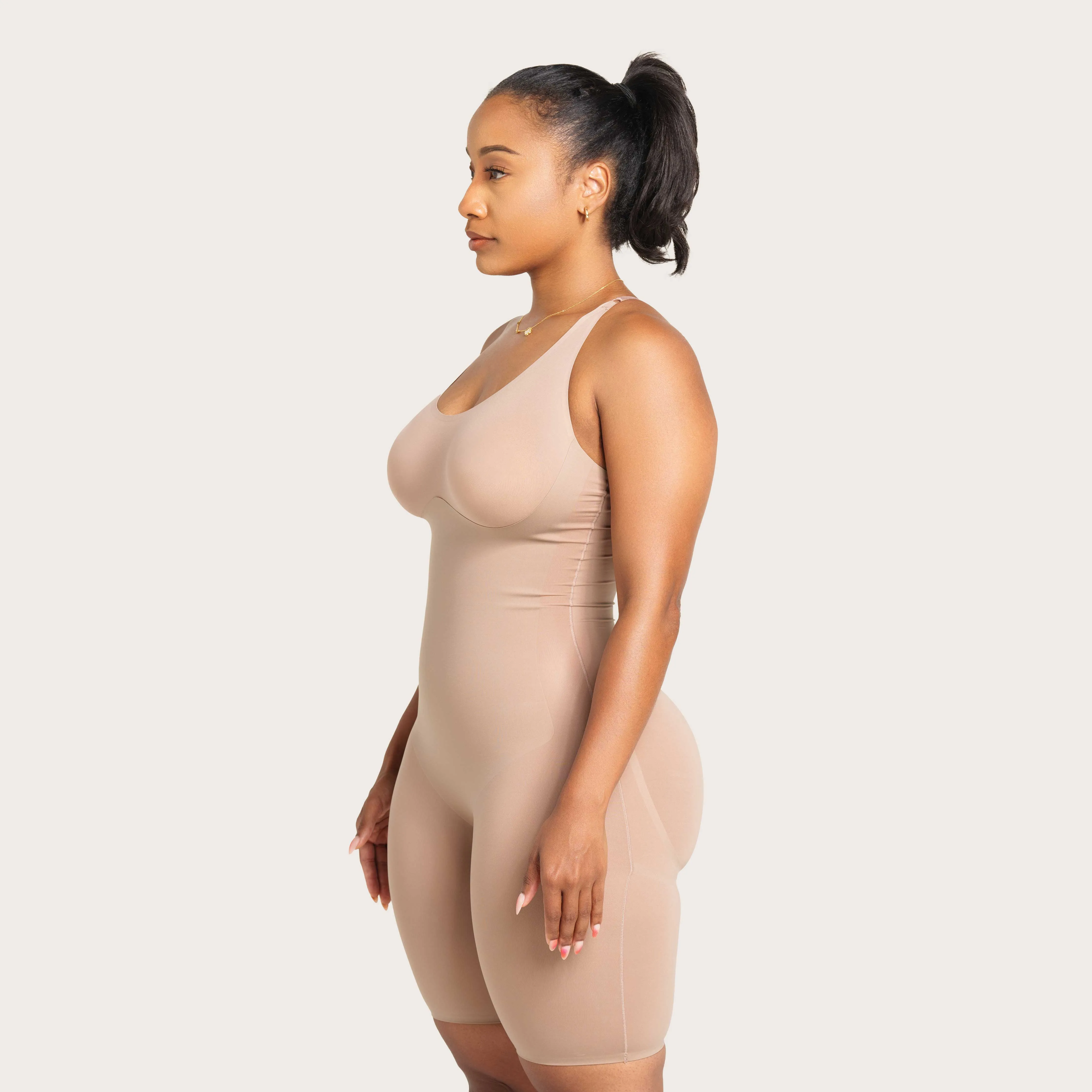 Seamless Above Knee High Compression Bodysuit