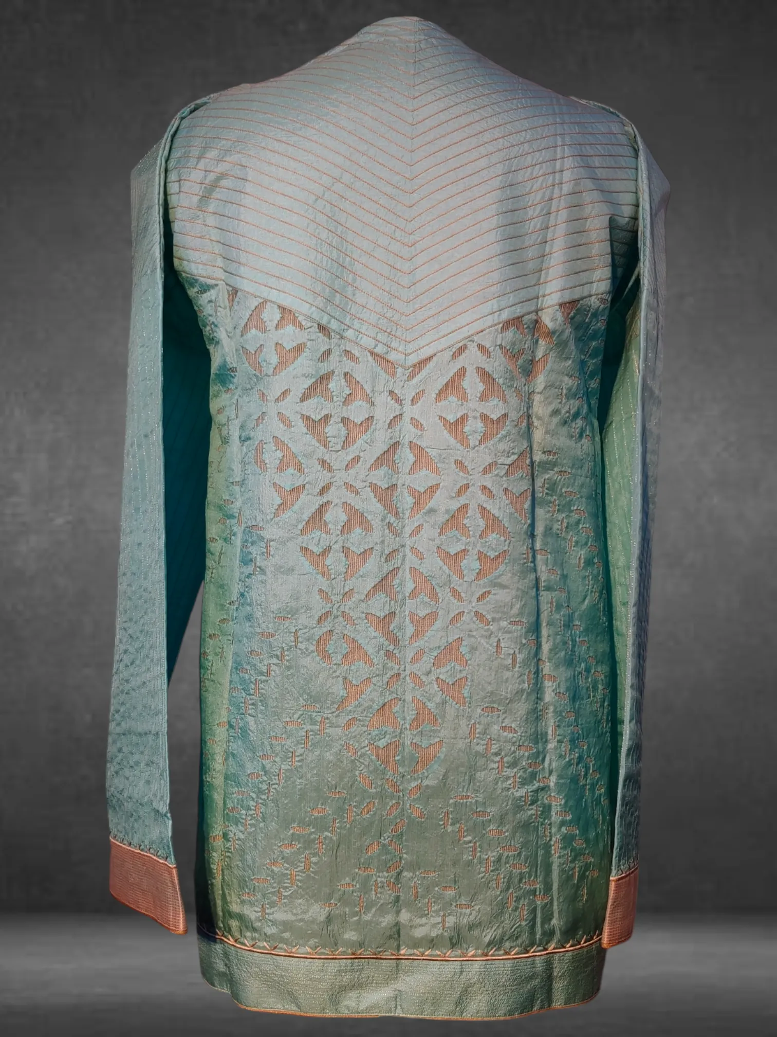 Semistitched Katab Applique Short Tunic