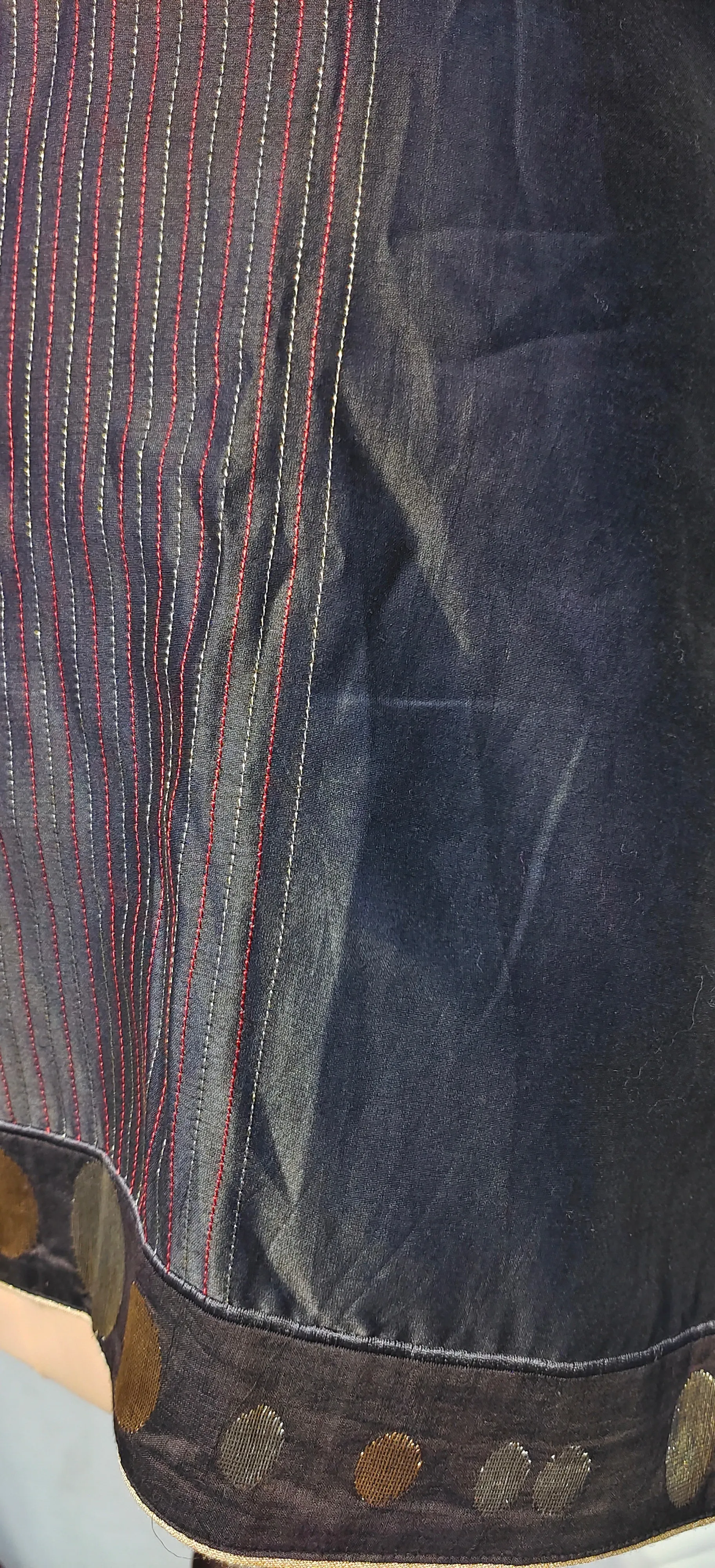 Semistitched Silk Chanderi Shibori Short Tunic