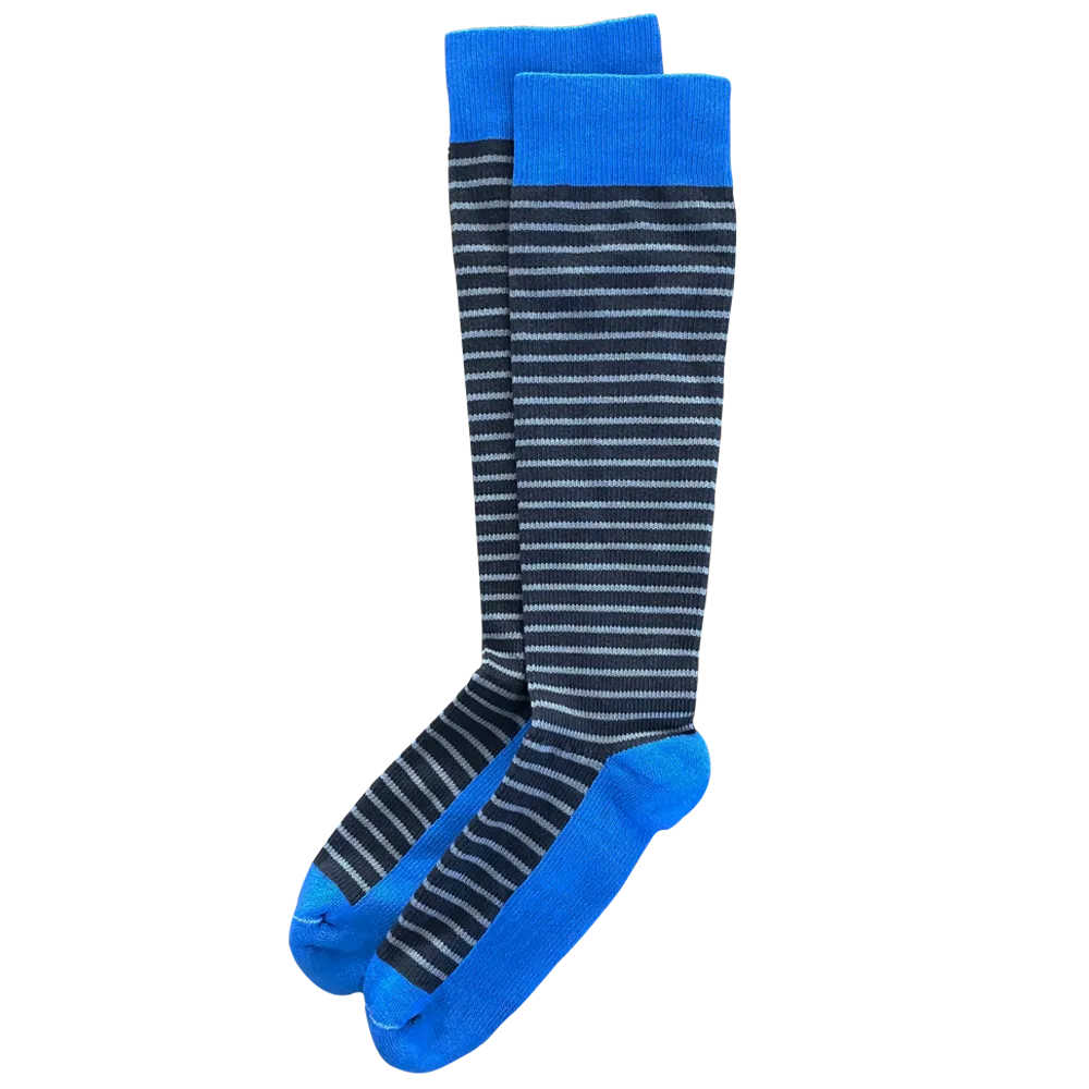 Sky Blue 3-pack of American Made 15-20mmHg OTC Compression Socks