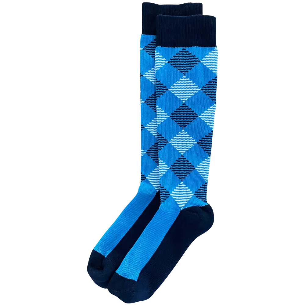 Sky Blue 3-pack of American Made 15-20mmHg OTC Compression Socks