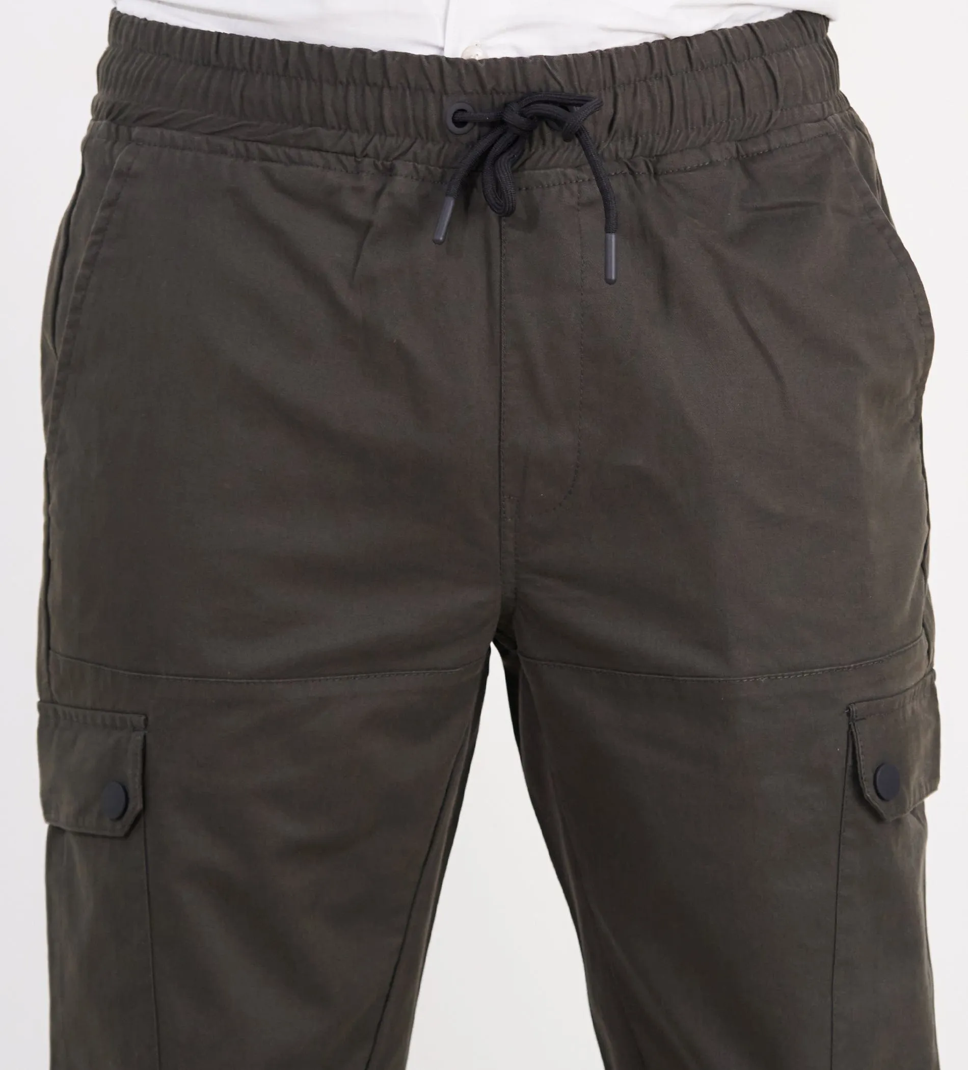 Snap Fit olive Twill Cargo Pants