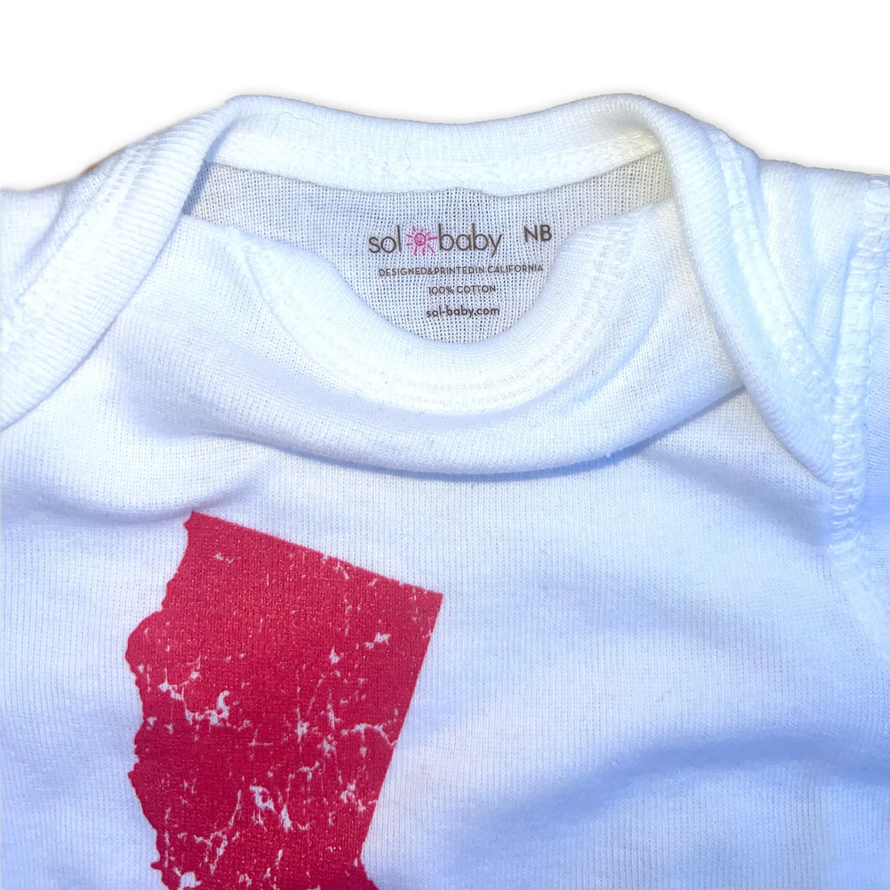 Sol Baby California Love White/Pink Bodysuit