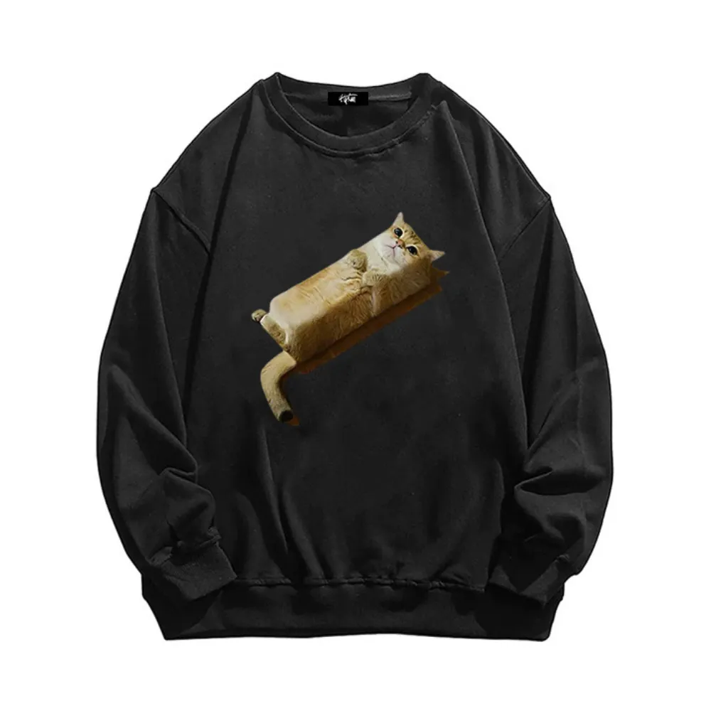 “Square Lazy Cat” Sweatshirt