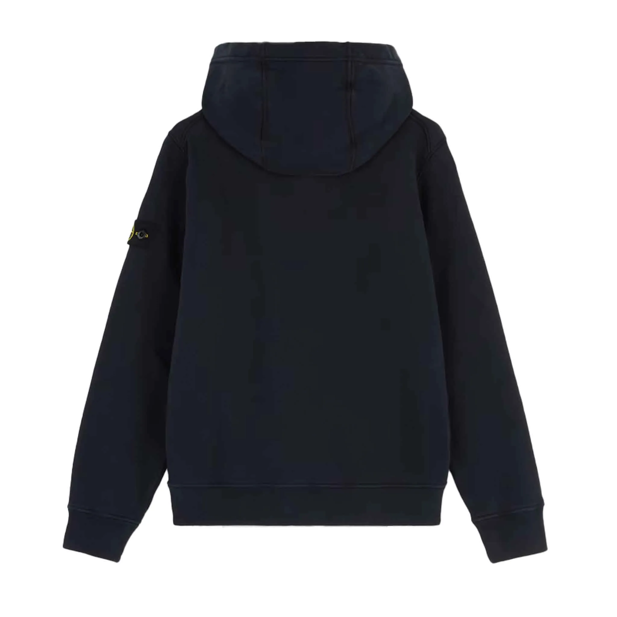 Stone Island Junior Cotton Fleece Pullover Hoodie in Navy Blue