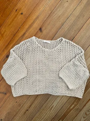 Summer Breeze Crochet Tunic Beige