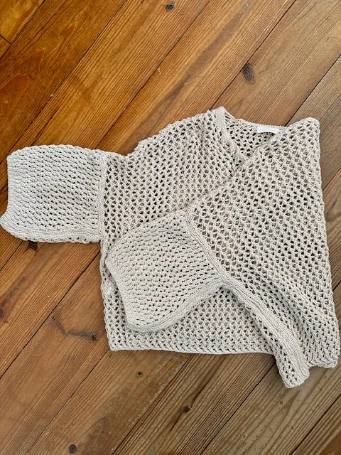 Summer Breeze Crochet Tunic Beige