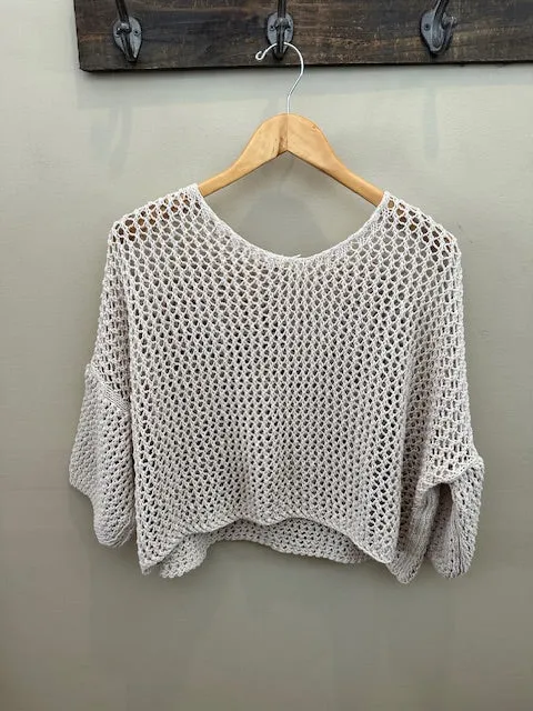 Summer Breeze Crochet Tunic Beige