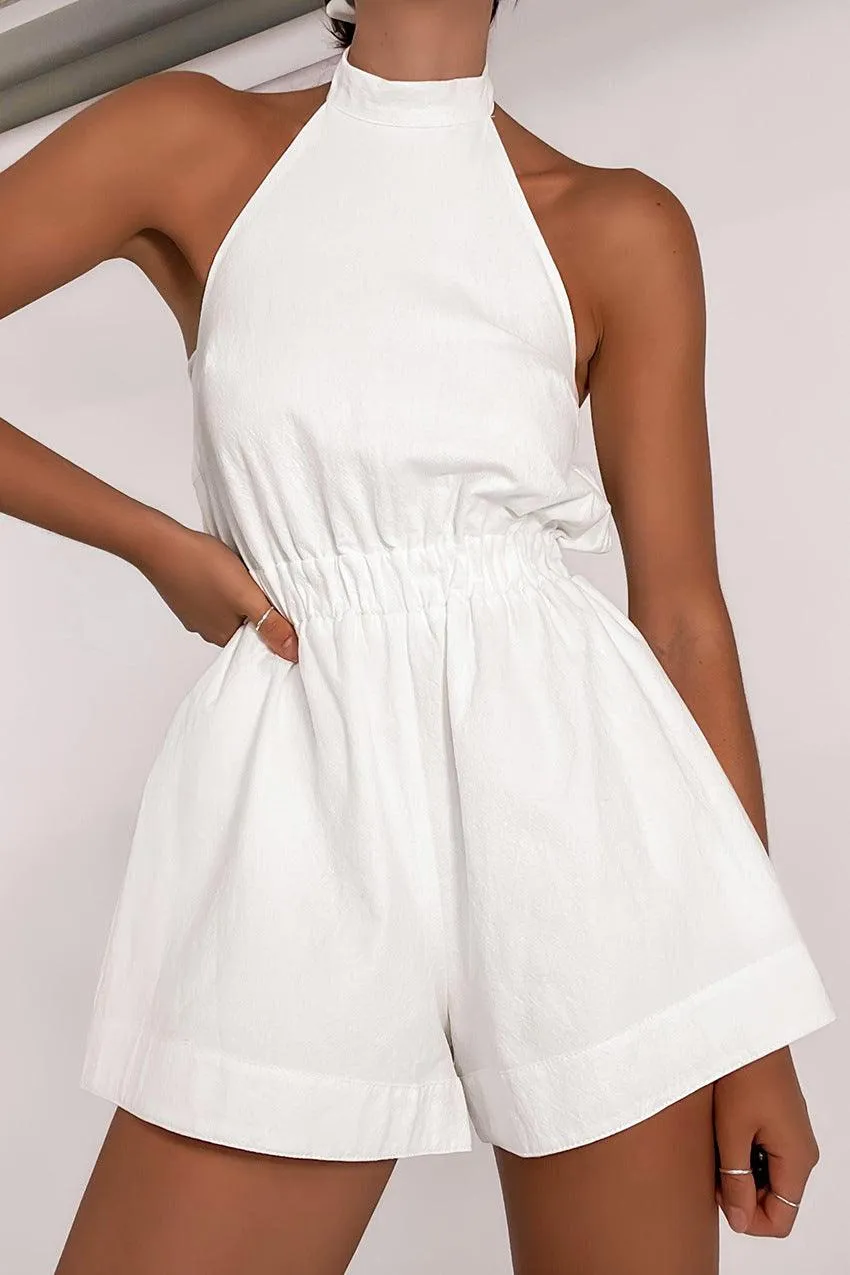 Summer Halter Neck Romper — Cute Rompers For Women