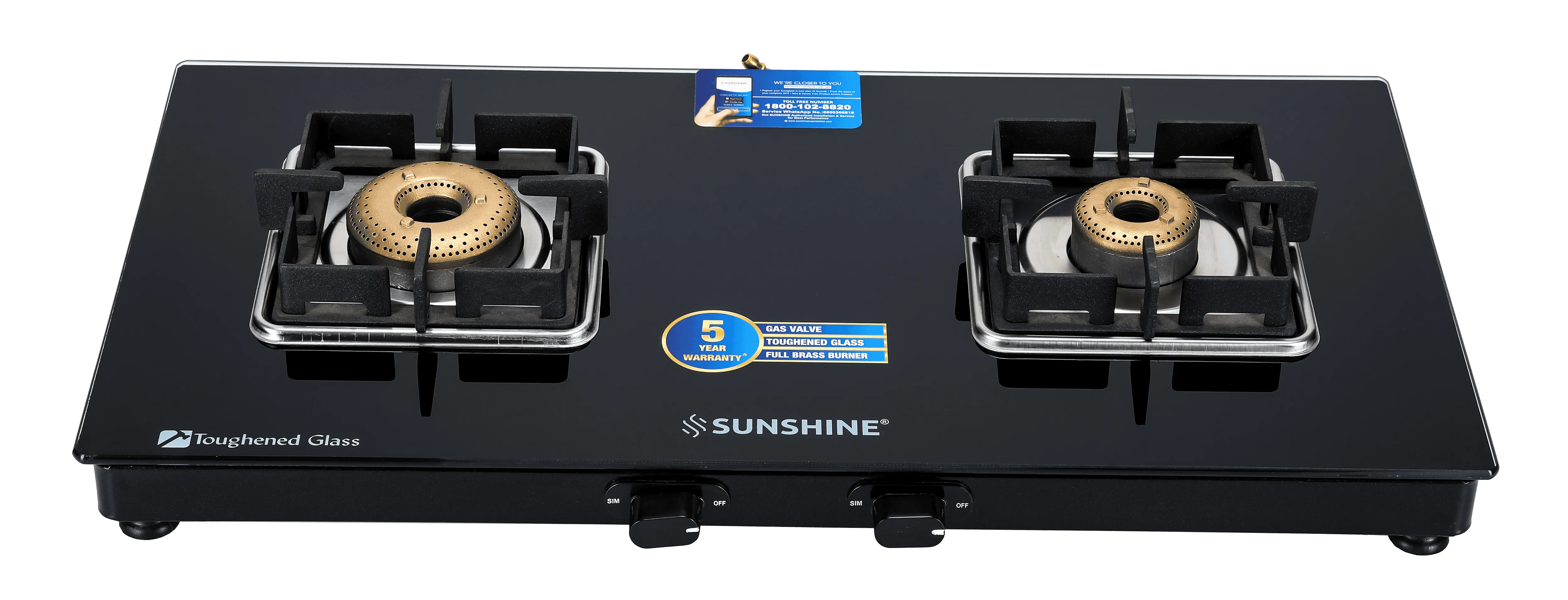 Sunshine Venue Two Burner Gas Stove Manual Ignition