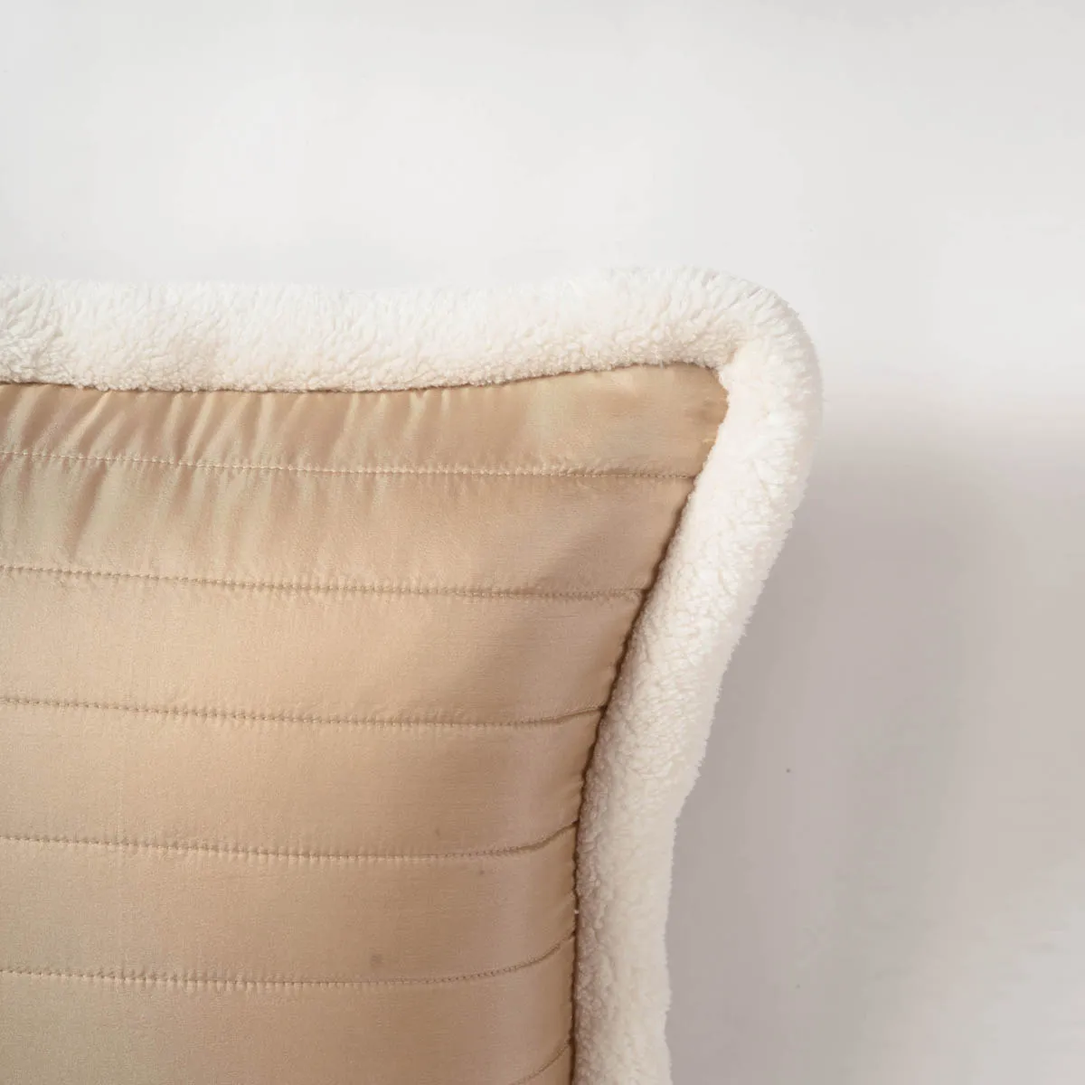Svenska - Beige cushion cover, quilted pillow cover, scandinavian pillow