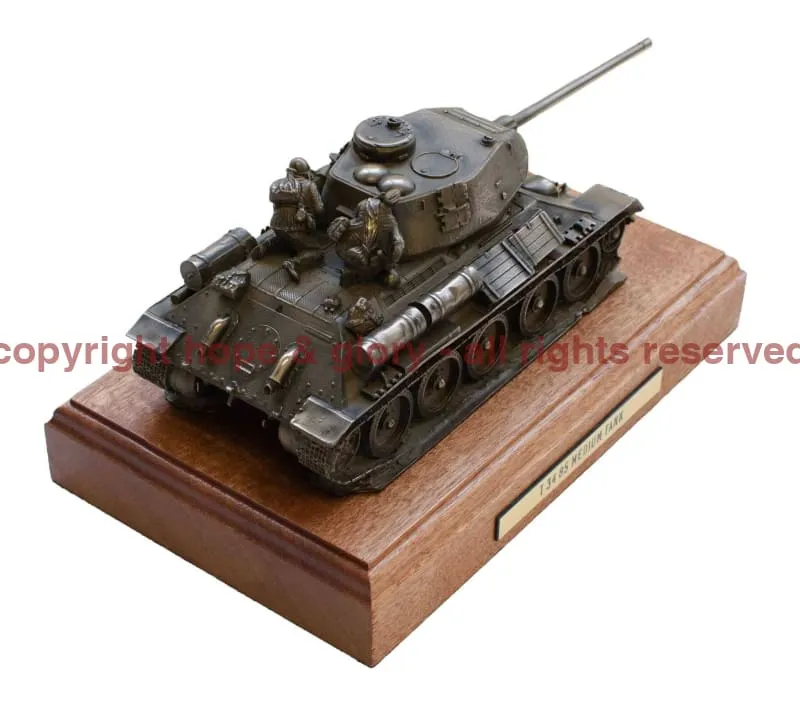 T-34 Medium Tank Cold Cast Bronze Military Statue Sculpture