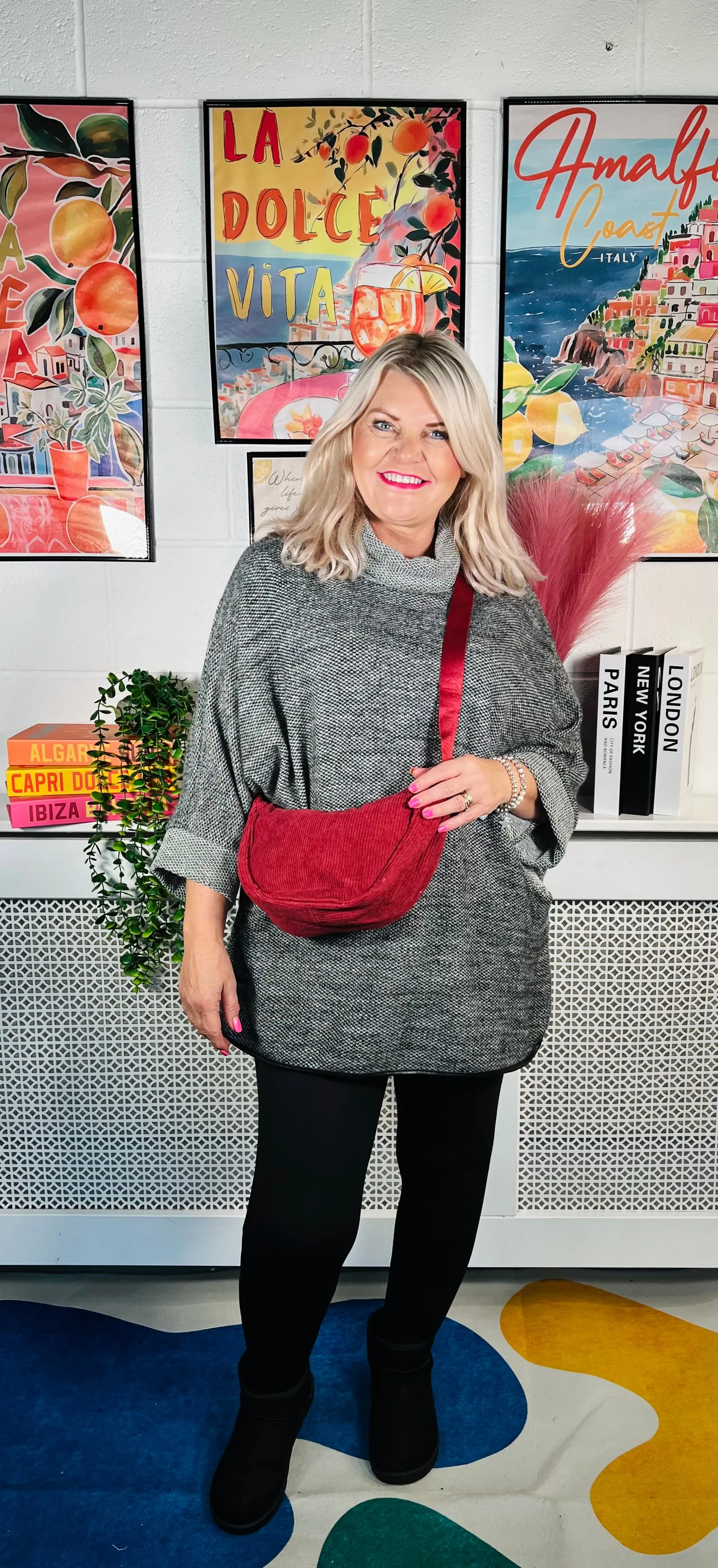 Tannon Cowl Neck Jumper - Charcoal