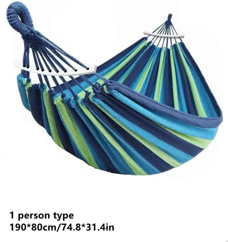TEEK - Outdoor Portable Garden Canvas Stripe Hammock