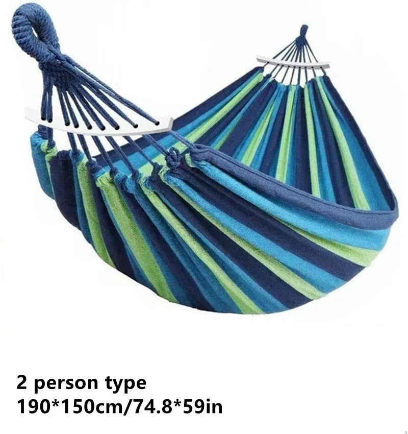 TEEK - Outdoor Portable Garden Canvas Stripe Hammock