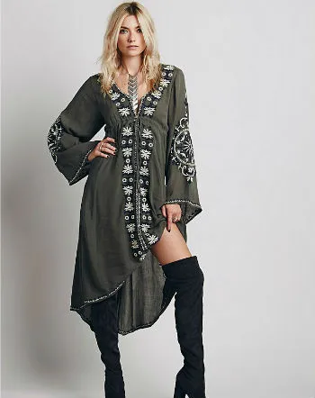 TEELYNN Long Sleeve Tunic Dress