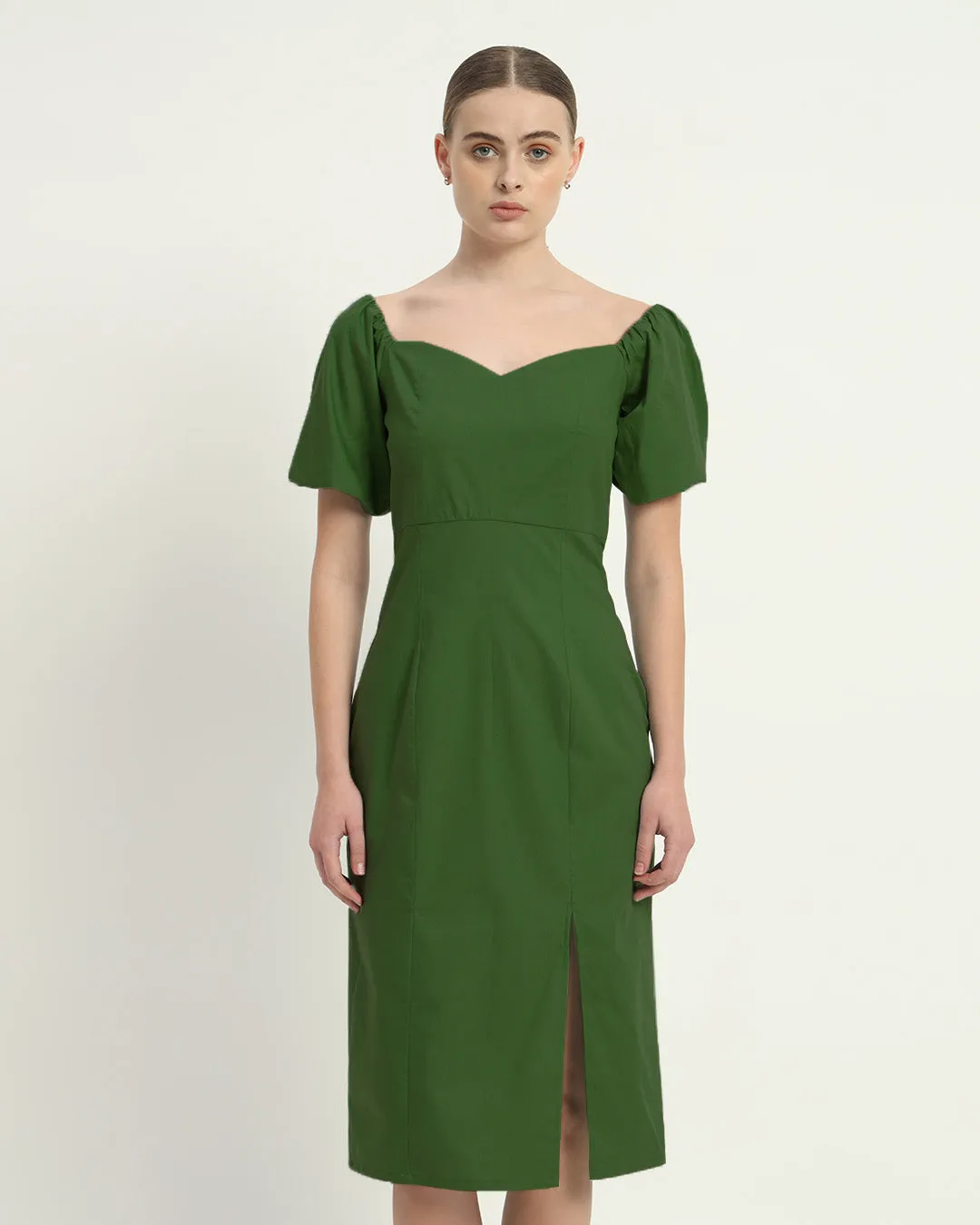 The Erwin Emerald Cotton Dress